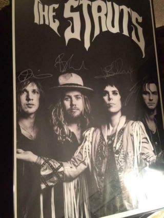The Struts Band Signed Poster 24 " X36 " From Struts