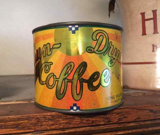 Harry Horne’s Sun - Dryd one pound pry lid coffee tin Toronto Canada GRAPHICS 3