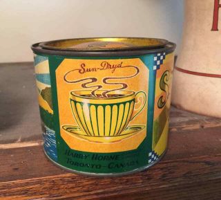 Harry Horne’s Sun - Dryd one pound pry lid coffee tin Toronto Canada GRAPHICS 4