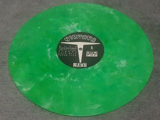 NIRVANA - Bleach - 1992 Sub Pop RARE Bottle Green Marbled Vinyl US Reissue LP 2