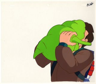 The Real Ghostbusters Animation Art Peter Venkman And Slimer Cel