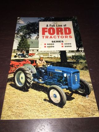 1963 Ford Full Line Tractor Sales Brochure 2000,  4000,  5000,  6000
