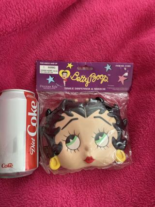 Unique 1999 Betty Boop Tissue Dispenser & Mirror In Package