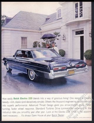 1962 Buick Electra 225 Coupe Dark Blue Car Photo Vintage Print Ad