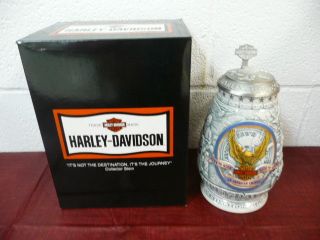 Harley - Davidson 2000 Collector Lidded Beer Stein With Cert