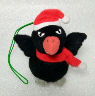 6.  8 Cm Aflac Duck Black Swan Mascot Stuffed Plush Toy Doll Strap Japan