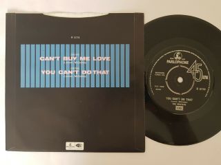 BEATLES CAN ' T BUY ME LOVE / YOU CAN ' T DO THAT 1980 ' s reissue 7 