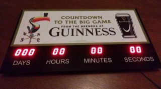 Countdown Clock.  Great For Any Event.  From The Brewers At Guinness