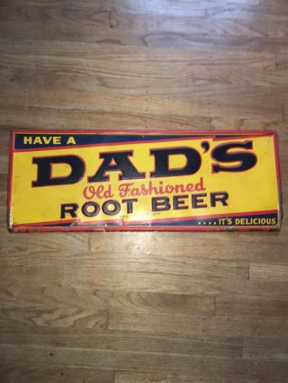 Dad’s Root Beer Sign Embossed