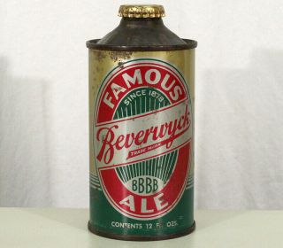Famous Beverwyck Bbbb Ale Low Profile Irtp Cone Top Beer Can Albany,  York Ny
