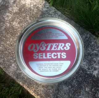 VINTAGE DELICIOUS OYSTERS 1 GALLON TIN CAN ALLEN ' S OYSTER HOUSE COLES PT. ,  VA 4