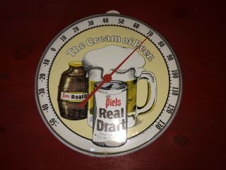 Vintage 1971 Piels Real Draft Premium Beer Advertising Thermometer Sign