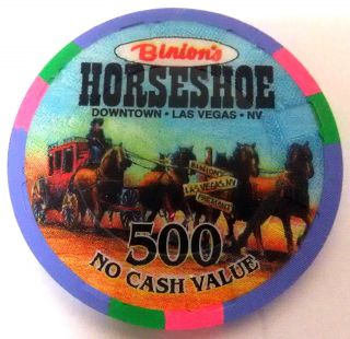 Binions Horseshoe Casino Obsolete $500 Promotional Ncv Casino Chip