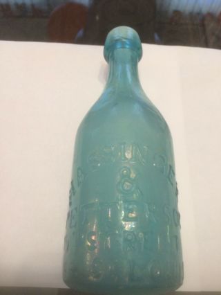 1850s Or 60s Hassinger & Petterson Iron Pontil Blob Soda Bottle