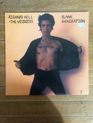 Richard Hell And The Voidoids - Blank Generation - 1977 Us 1st Press Vg,