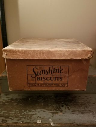 Vintage 1930 - 1940 Era Sunshine Biscuits Country Store Counter Display Box
