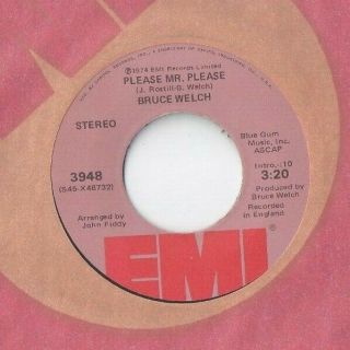 Bruce Welch Of The Shadows Please Mr.  Please 45 Record Dj Stock Garage Rock