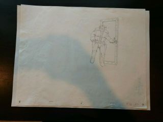 1981 Heavy Metal Film Animation Art Cel Harry Canyon bed w/Police Seal Stamp 3