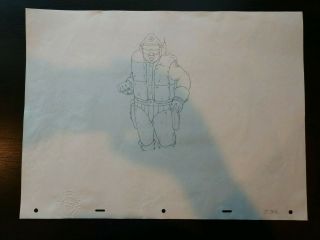 1981 Heavy Metal Film Animation Art Cel Harry Canyon bed w/Police Seal Stamp 4
