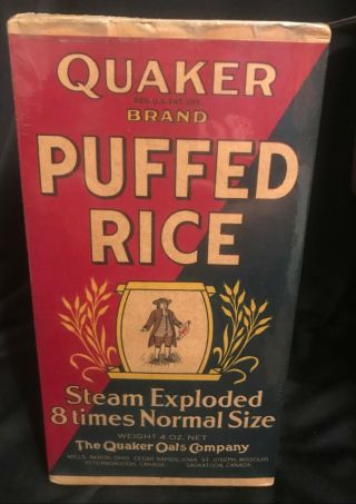 Vintage 1935 Quaker Oats Puffed Rice Cereal Box Set 1 Leif The Viking Characters