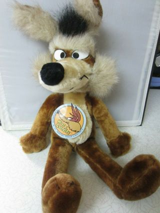 Vintage 1971 Warner Brothers Looney Tunes Wile E Coyote Plush By Mighty Star 18 "