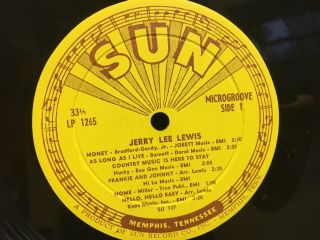 JERRY LEE LEWIS - Jerry Lee ' s Greatest - 1961 - Sun Label - Mono 3