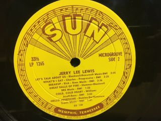 JERRY LEE LEWIS - Jerry Lee ' s Greatest - 1961 - Sun Label - Mono 4