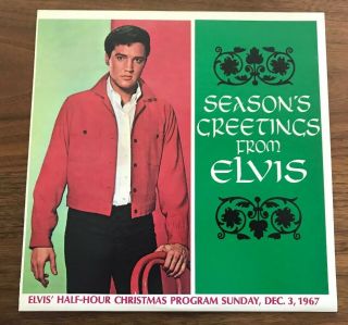 “seasons Greetings From Elvis Presley” Rca 10” Red Vinyl 