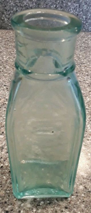 Antique F.  & J.  Heinz Pittsburgh Pa.  No.  22 Pat.  Jany.  1882 Aqua Glass Bottle.