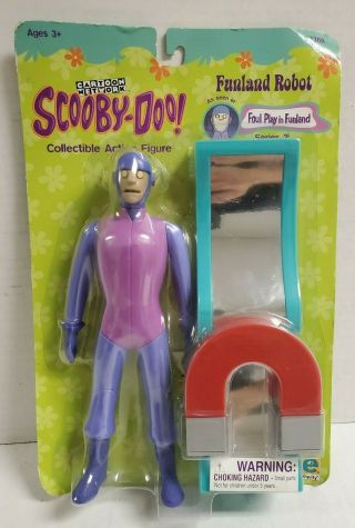 Scooby - Doo Funland Robot 2000 Equity Action Figure Cartoon Network On Card