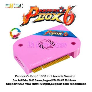 Pandora Box 6 1300 In 1 Jamma Arcade Version Pcb Game Board Cga Vga Hdmi Output