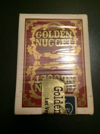 Golden Nugget Casino Deck Playing Cards Red Gold Las Vegas Gambling Hall