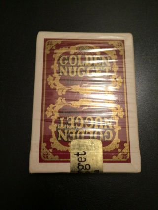 Golden Nugget Casino Deck Playing Cards Red Gold Las Vegas Gambling Hall 2