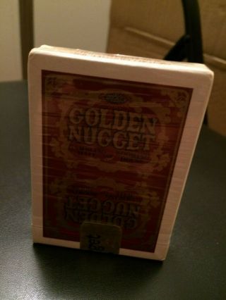Golden Nugget Casino Deck Playing Cards Red Gold Las Vegas Gambling Hall 3