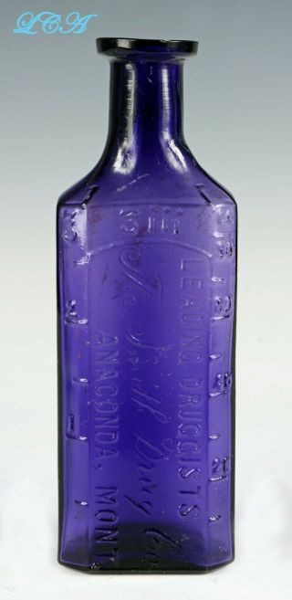 Purple Antique Bottle From The Wild West Town Of Anaconda Montana