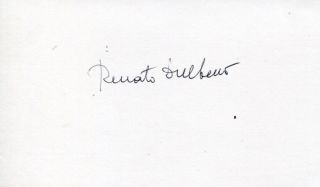Renato Dulbecco Autograph,  Nobel Prize In Medicine 1975,  Signed Card