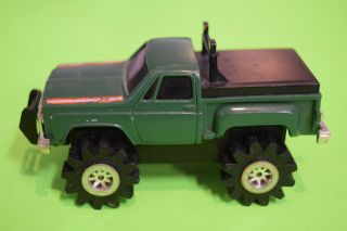 Vintage Schaper Stomper 4x4 Green Chevy Chevrolet Truck W/ Battery Cover