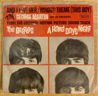 George Martin - “ringo’s Theme (this Boy) / And I Love Her” A Hard Day’s Night 7”