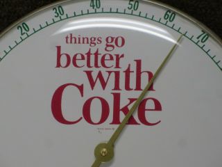 Early 1960’s Things Go Better W/ Coke Thermometer Sign Advertising 12” Soda Pop 2