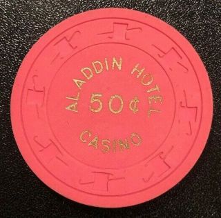 Obsolete 50¢ H&c Mold Chip From The Closed Aladdin,  Las Vegas
