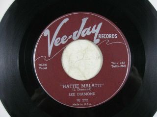 Vintage 45 Record Vee - Jay Lee Diamond Mama Loochie Hattie Malatti Doo Wop