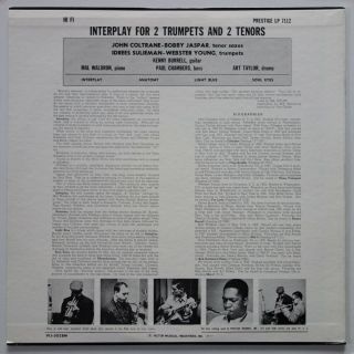 John Coltrane etc.  Interplay for 2 Trumpets and 2 Tenors on Prestige - JAPAN LP 2
