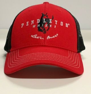 Pendleton Whisky Hat Cap Snapback Red & Black Adjustable
