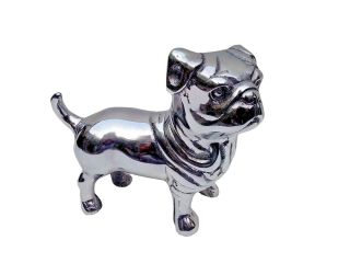 Metal Bull Dog Statue Figurine 20 Cm