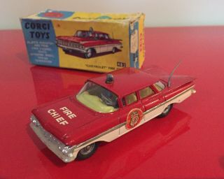 Corgi Toys Chevrolet Impala Fire Chief Vintage