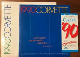 1990 Chevrolet Corvette Sales Brochure,  Colors/paint Brochure