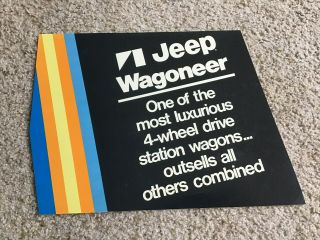 1960s Jeep Wagoneer,  Dealership Cardboard Sign.