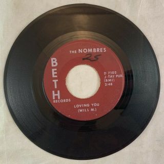 Funk Soul 45 The Nombres Cold Wine Loving You Beth Records