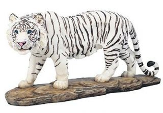 17 " White Tiger Statue Figure Figurine Sculpture Animal Wild Jungle Decor