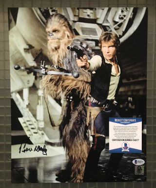 Peter Mayhew Signed Star Wars " Chewbacca " 11x14 Photo Beckett Bas